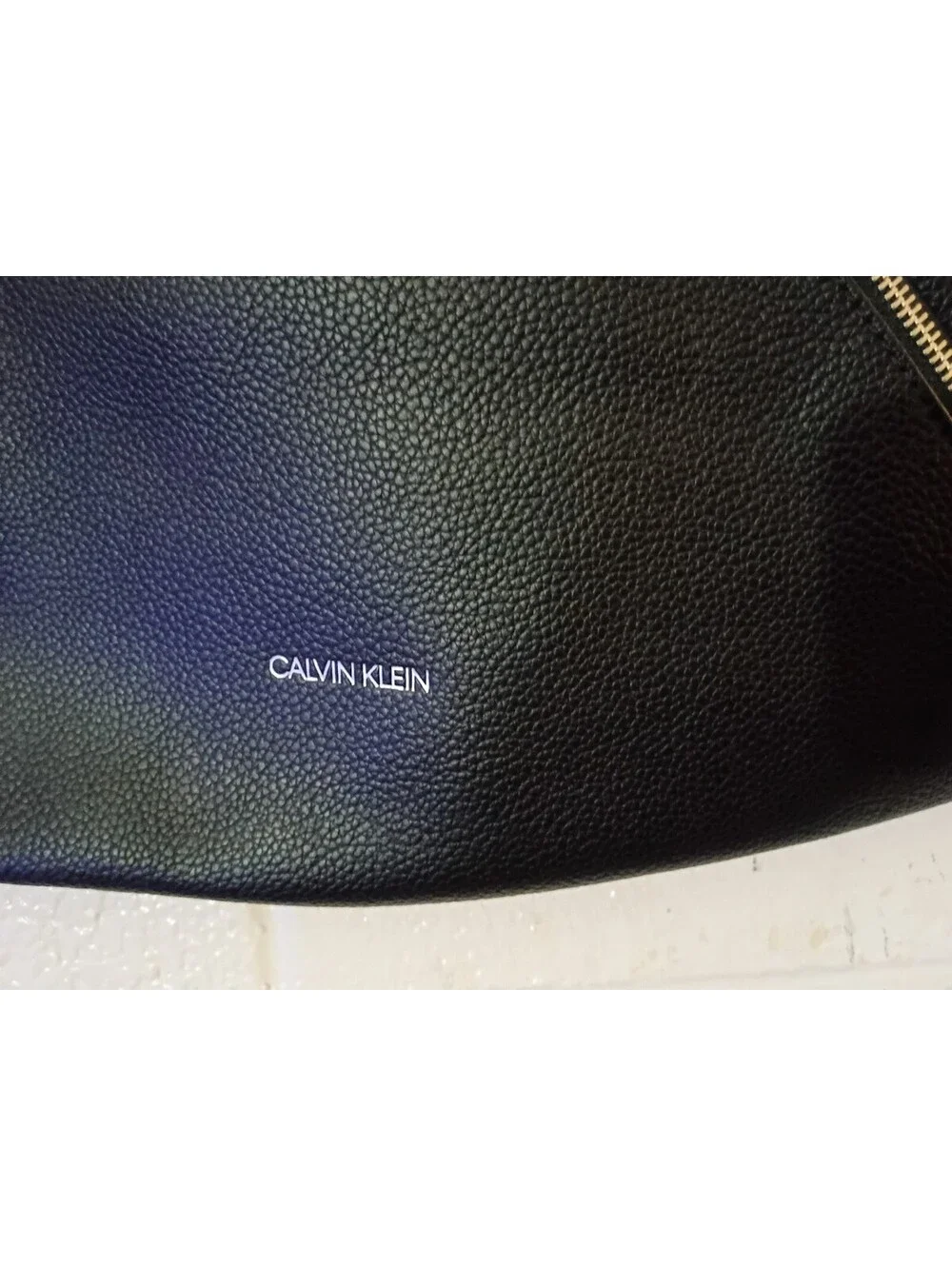 Calvin Klein Geo Rocky Road Large Slouchy Crossbody Purse Black